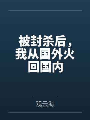 被封杀后，我从国外火回国内