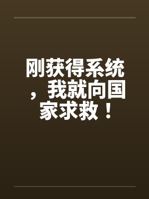 刚获得系统,我就向国家求救! 刚获得系统,我就向国家求救!